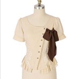 Asymmetrical Anthropologie button down